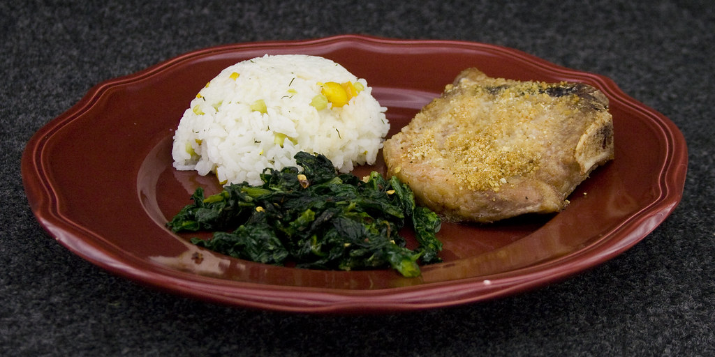 Mustard Breadcrumb Pork Chops